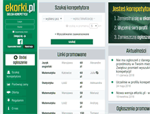 Tablet Screenshot of korepetycje.ekorki.pl